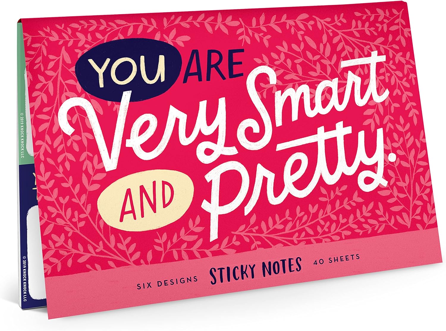 Em & Friends You are Very Smart and Pretty Sticky Note Packet, 6 Sticky Note Pads Set, 2.75 x 2.75-Inches and 40-Sheets Each