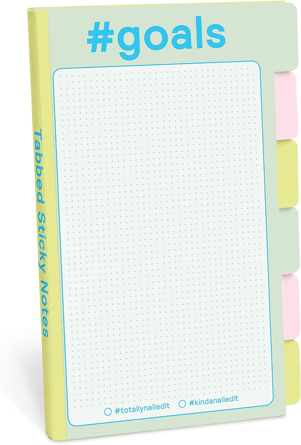 Knock Knock #Goals Tabbed Sticky Note Pad, 4 x 6-inches