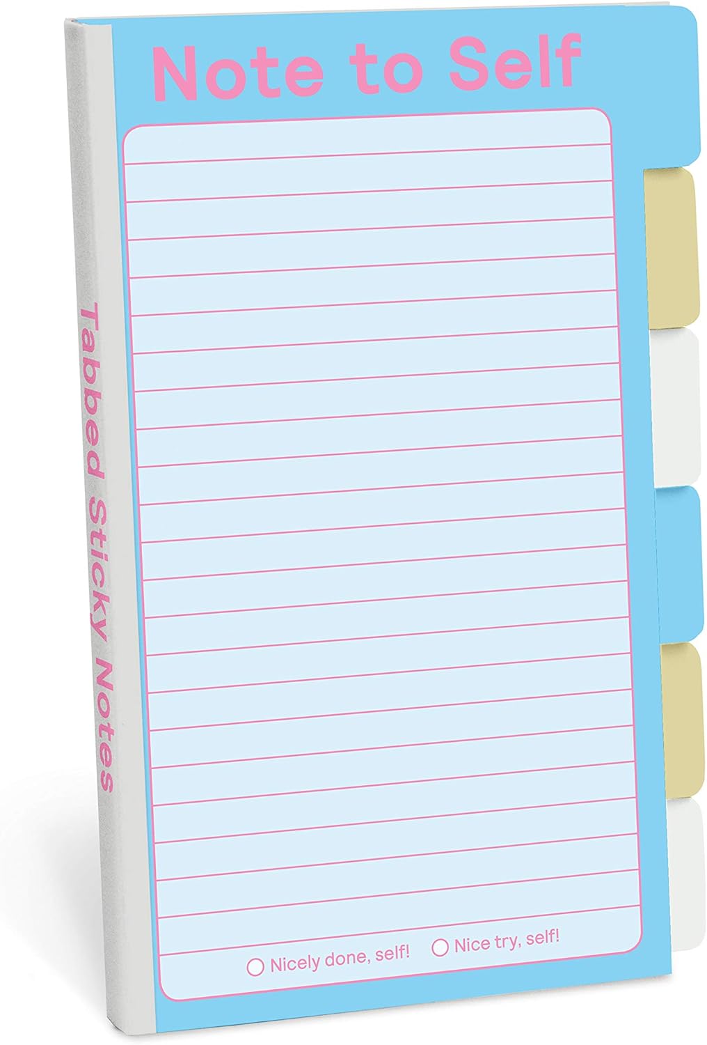 Knock Knock Note to Self Tabbed Sticky Note Pad, 4 x 6-inches