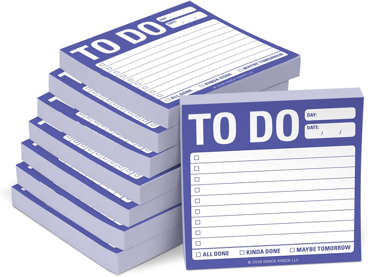 8-Pack to Do Sticky Notes, to Do List Sticky Notes, 3 x 3-inches Each