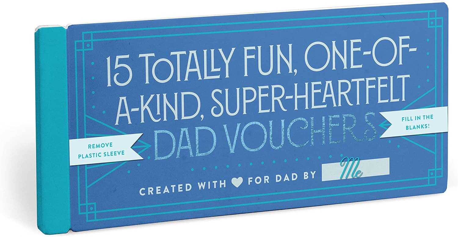 Knock Knock Fill in the Love Dad Vouchers, Book of 15 Unique Dad Coupons, 7.5 x 3.25-inches