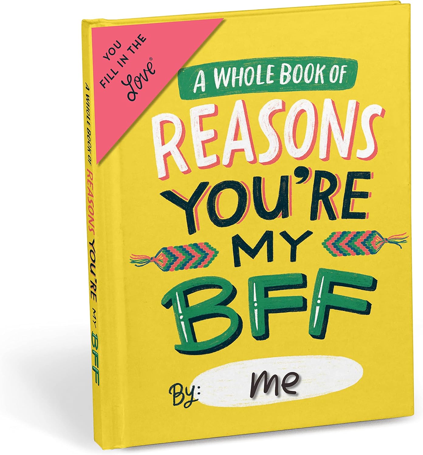 Em & Friends Reasons You're My BFF Book Fill in the Love Fill-in-the-Blank Book Gift Journal, 4.10 x 5.40-inches