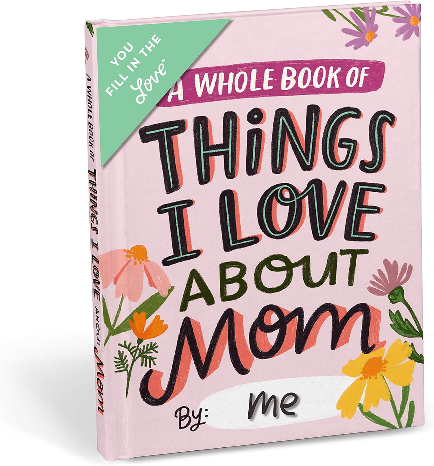 Em & Friends About Mom Book Fill in the Love Fill-in-the-Blank Book Gift Journal, 4.10 x 5.40-inches