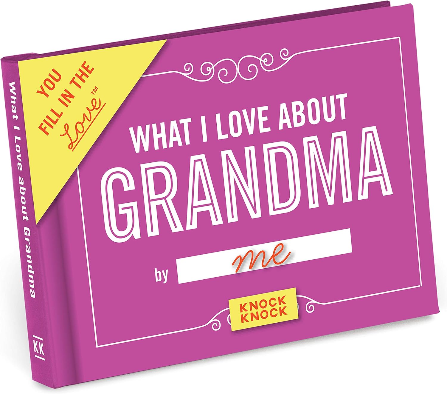 Knock Knock What I Love about Grandma Fill in the Love Book Fill-in-the-Blank Gift Journal, 4.5 x 3.25-inches