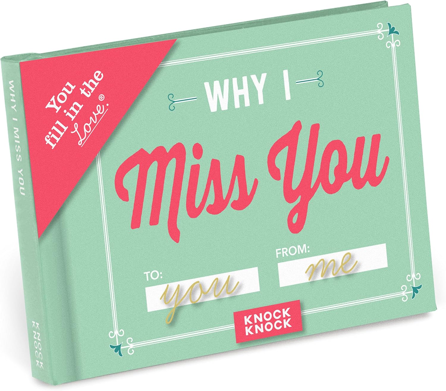 Knock Knock Why I Miss You Fill in the Love Book Fill-in-the-Blank Gift Journal, 4.5 x 3.25-inches