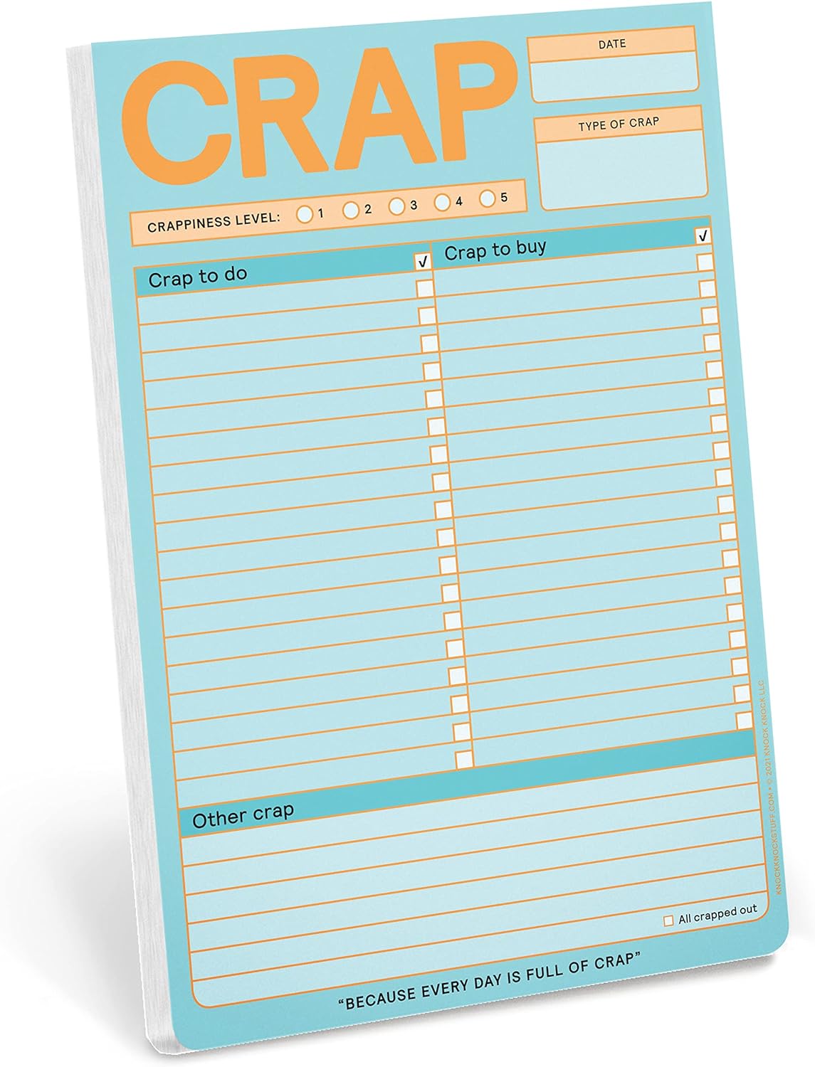 Knock Knock Crap Pad, To Do List Note Pad, 6 x 9-inches (Pastel Edition)