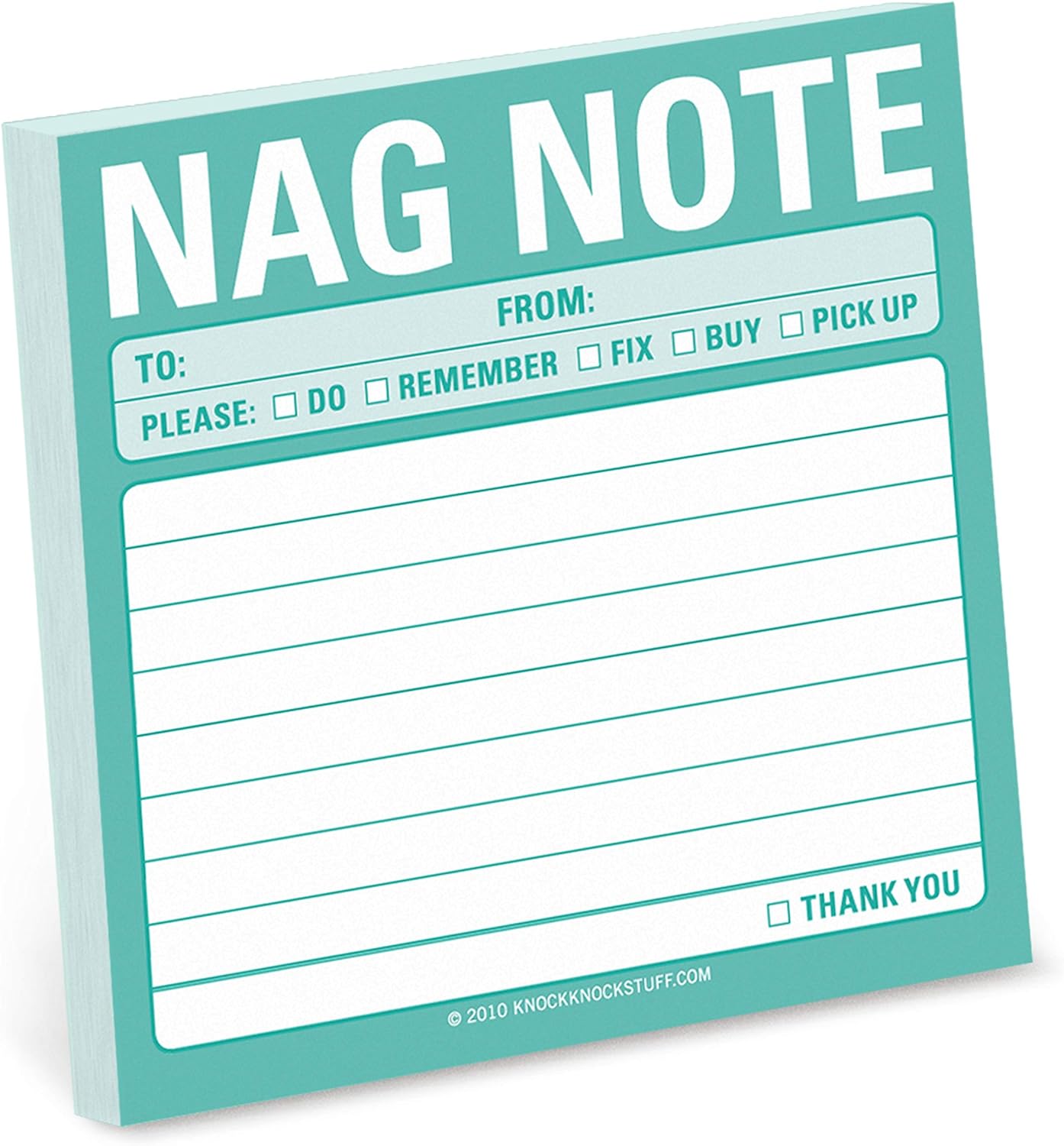 1-Count Knock Knock Nag Note Sticky Notes, to Do List Notepad, 3 x 3-inches, 100 Sheets Each