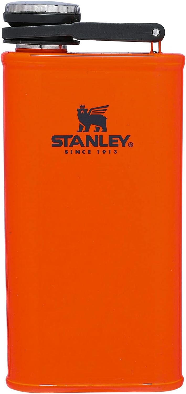 Stanley Classic Flask 8oz with Never-Lose Cap, Wide Mouth Stainless Steel Hip Flask