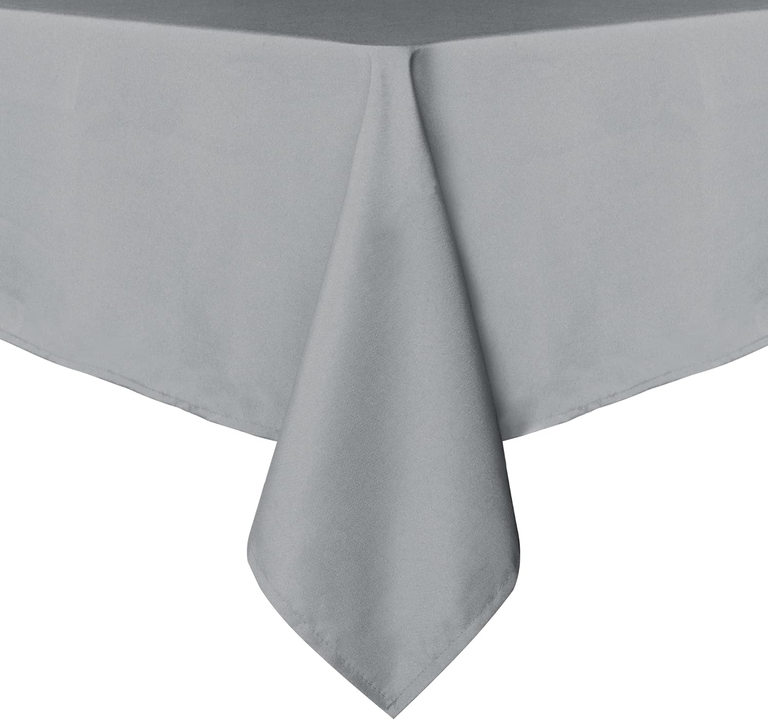 sancua Rectangle Tablecloth - 60 x 84 Inch - Stain and Wrinkle Resistant Washable Polyester Table Cloth, Decorative Fabric Table Cover for Dining Table, Buffet Parties and Camping, Silver Grey