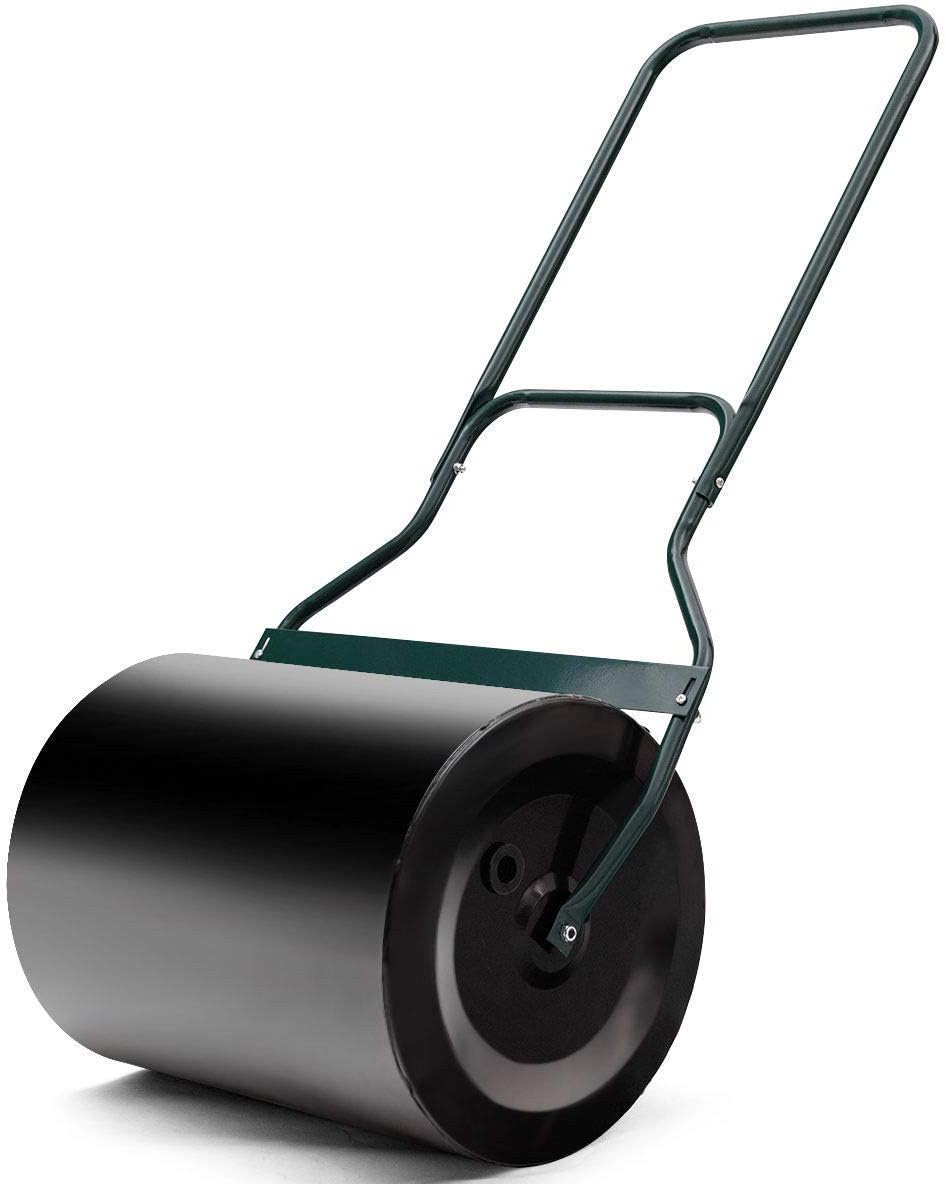 Goplus Lawn Roller, 16 Gallon/60 L Heavy-Duty Tow Behind Water/Sand Filled Sod Drum Roller for Garden Yard Park, 16 by 20-Inch