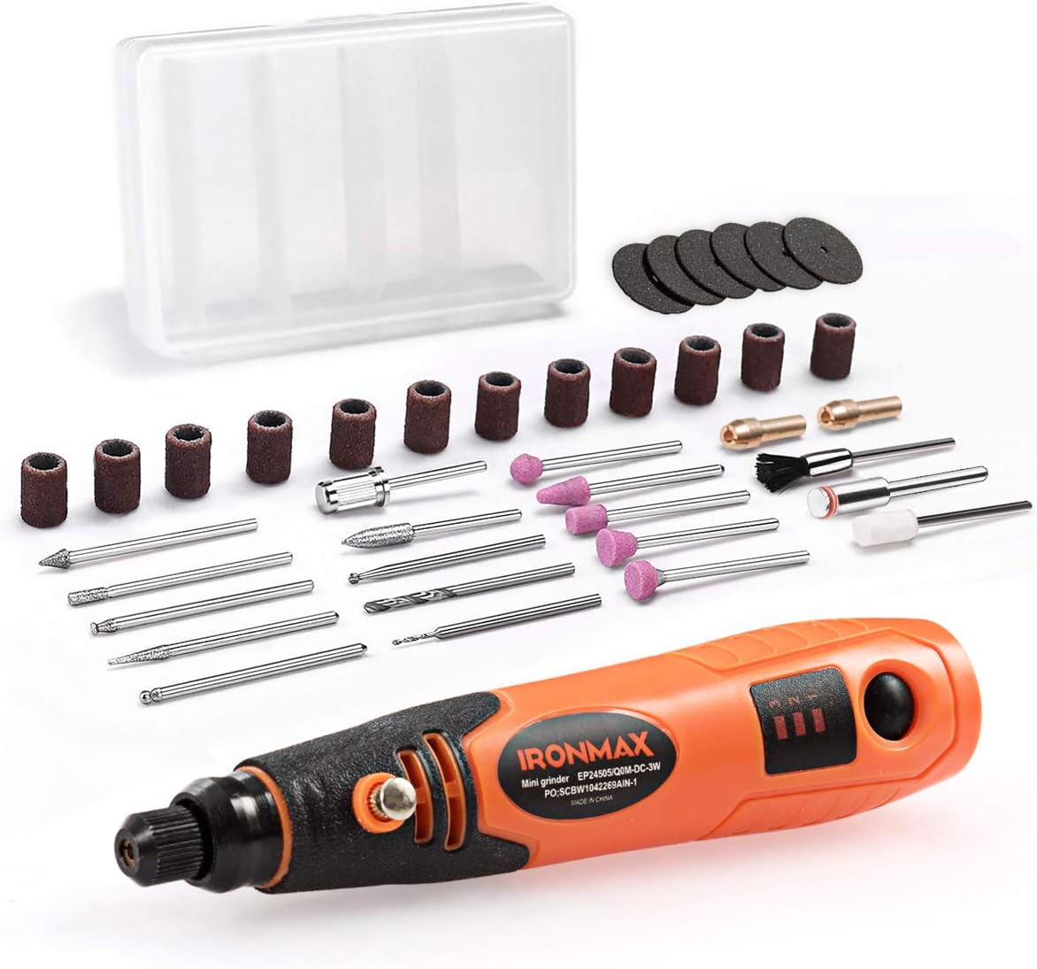 Goplus Cordless Rotary Tool Kit with 40 Accessories, Li-ion 3-Speed and USB Charging Multi-Purpose Rotary Tool Set, Perfect for Nail Polishing, Cutting, Wood Carving, Engraving, Polishing