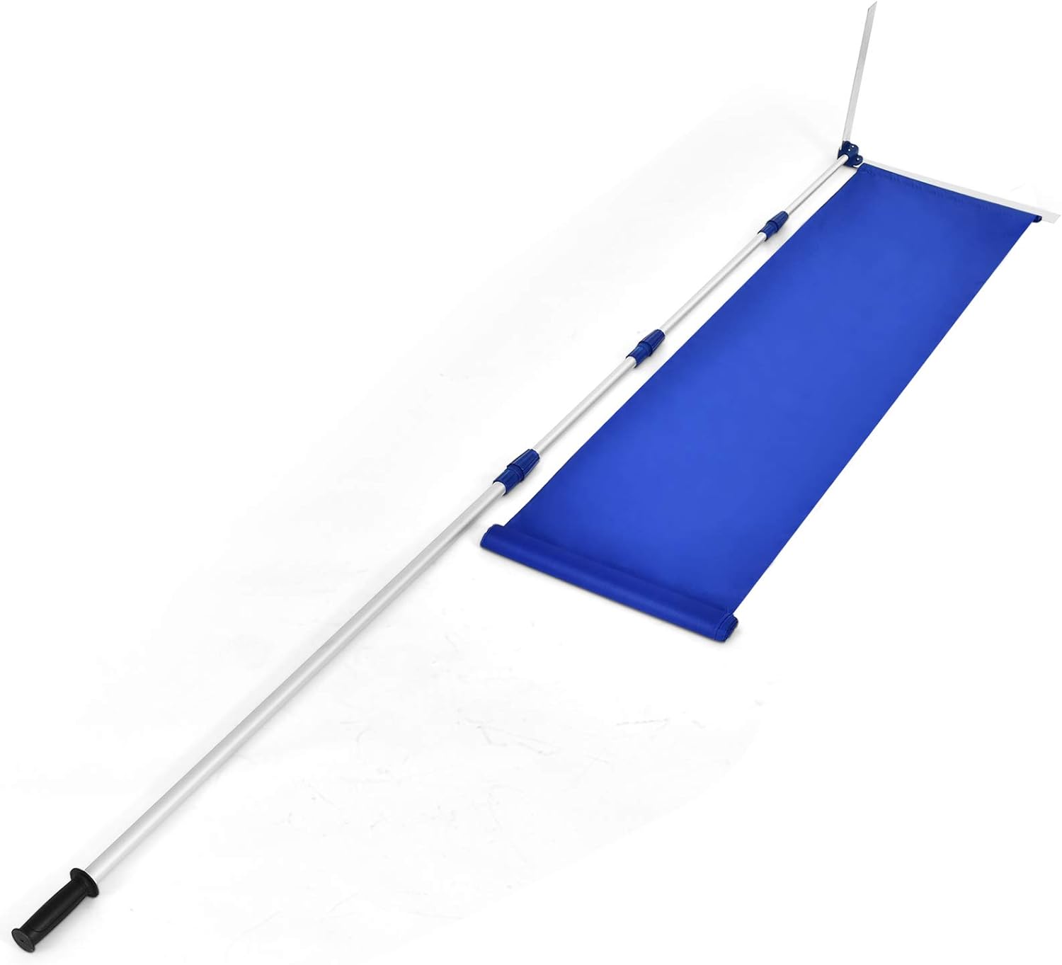 Goplus Roof Snow Removal Rake Tool 20.3FT w/ Telescoping Handle for Removing Snow, Wet Leaves and Branches