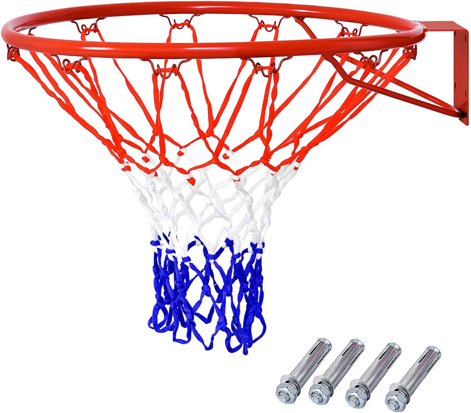 Goplus Replacement Basketball Rim Net, 18inch Portable Basketball Hoop Wall Door Mounted Indoor Outdoor Hanging Outside