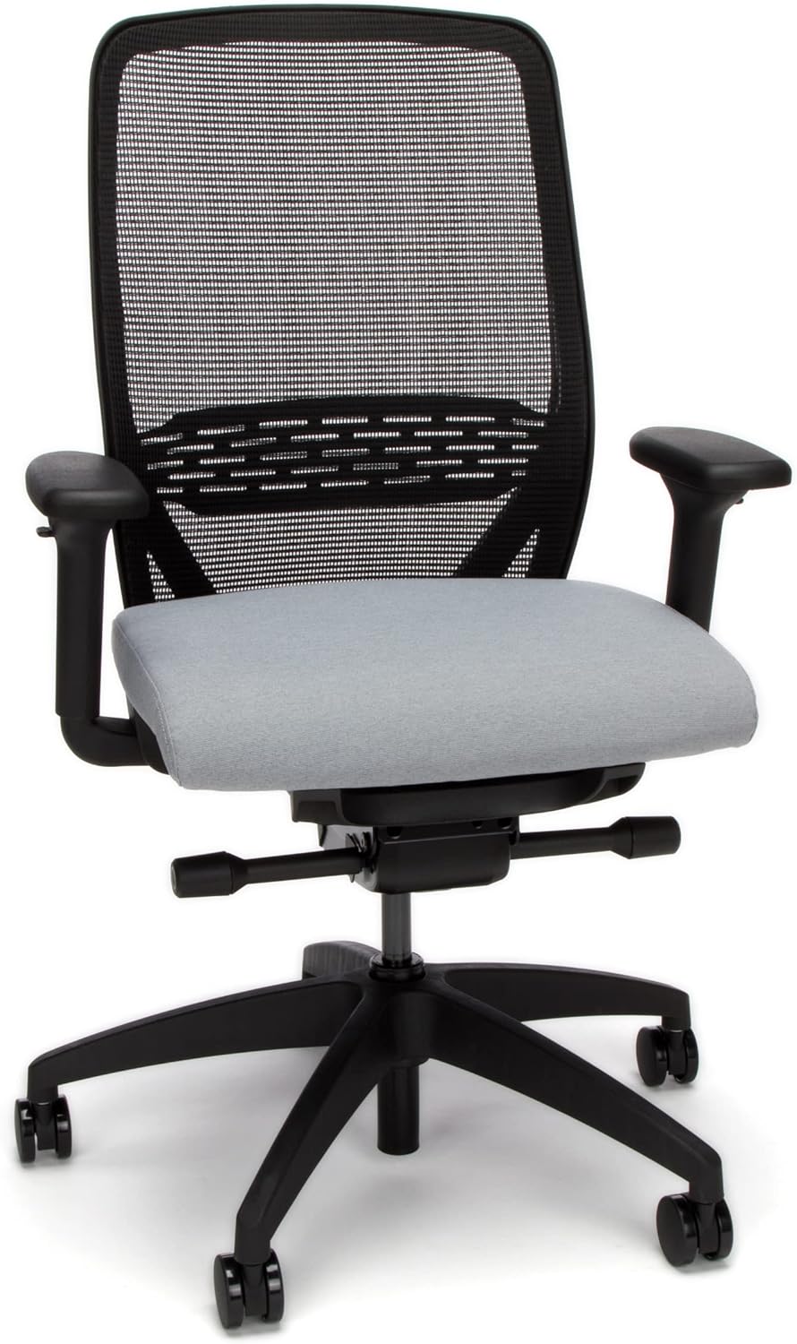HON Nucleus Recharged Black Office Chair Ergonomic Suspended Seat Mesh Back Computer Desk Chair for Home Office, Task Work - Synchro-Tilt Recline, Swivel Wheels, Adjustable Lumbar Support & Armrests