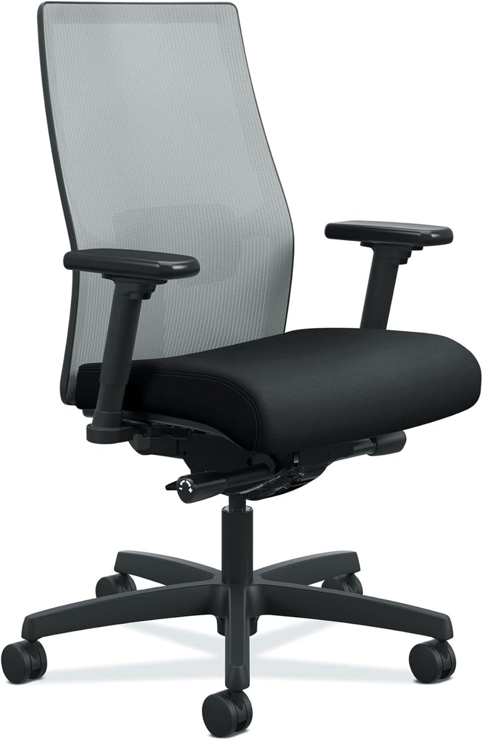 HON Ignition 2.0 Ergonomic Office Chair Mesh Back Computer Chair - Synchro-Tilt Recline, Lumbar Support, Swivel Wheels, Comfortable for Long Hours in Home Office & Task Work, Executive - Grey