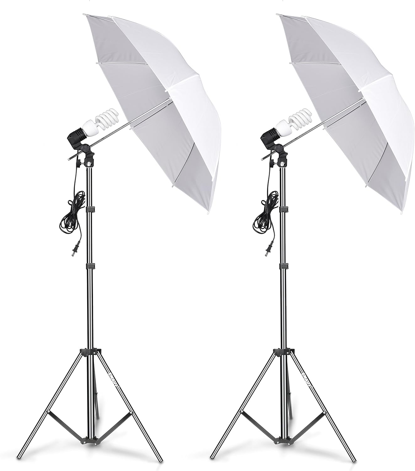 EMART Photography Umbrella Lighting Kit, 400W 5500K Photo Portrait Continuous Reflector Lights for Camera Video Studio Shooting Daylight (2 Packs)