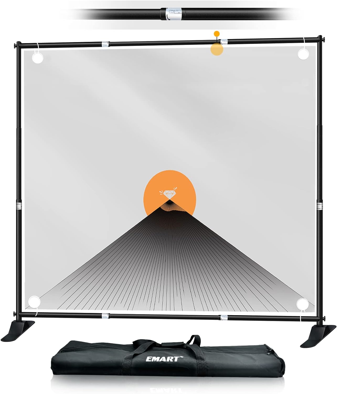 Emart Banner Stand, 10x10 ft Heavy Duty Adjustable Step and Repeat Backdrop Stand Kit for Photography, Trade Show, Photo Booth