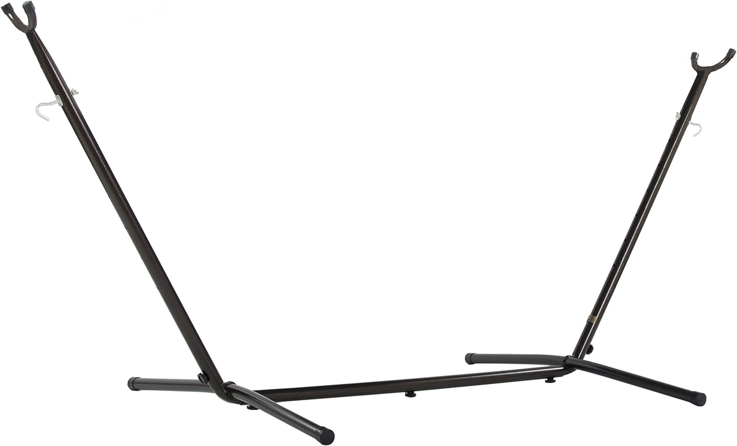 Vivere Universal Space-Saving Steel Hammock Stand with Oil Rubbed Bronze Finish, 9-Feet, Brown