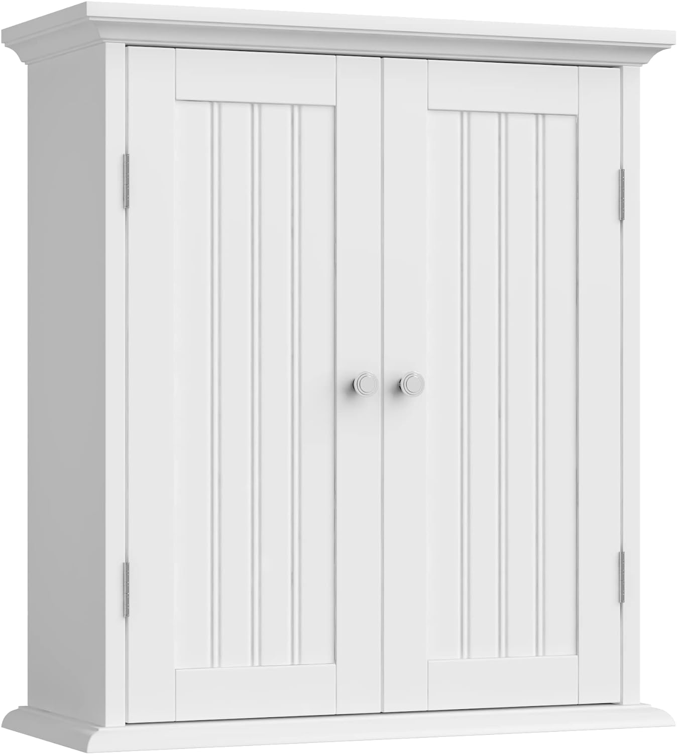 ChooChoo Bathroom Wall Cabinet, Over The Toilet Space Saver Storage Cabinet, Medicine Cabinet with 2 Door and Adjustable Shelves, Cupboard