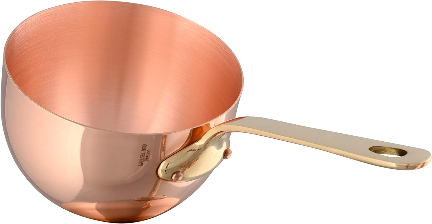 Mauviel M'Passion Copper Zabaglione Pan With Brass Handle, 1.8-qt, Made in France