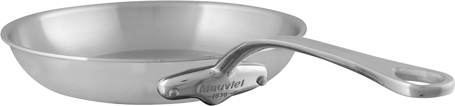 Mauviel M'Urban 30cm/11.8 Round Cast SS Handle Tri-Ply Fry pan, 11.8, Brushed Stainless Steel