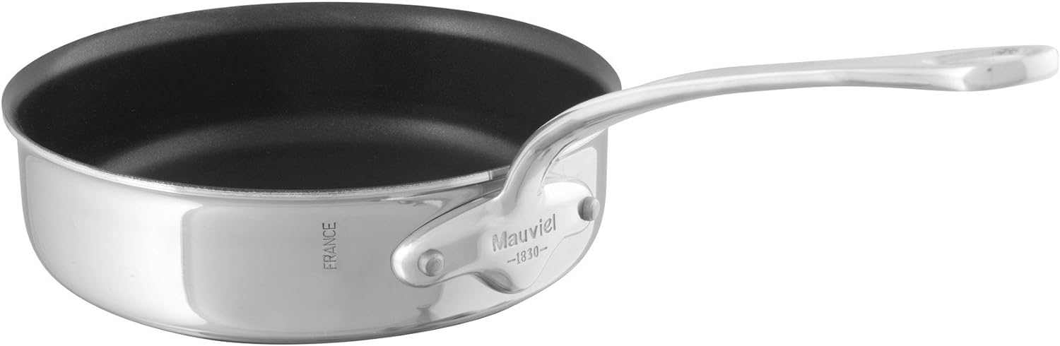 Mauviel M'COOK (Non Stick Interior) Saute pan, Non.Stick, 24, Stainless Steel