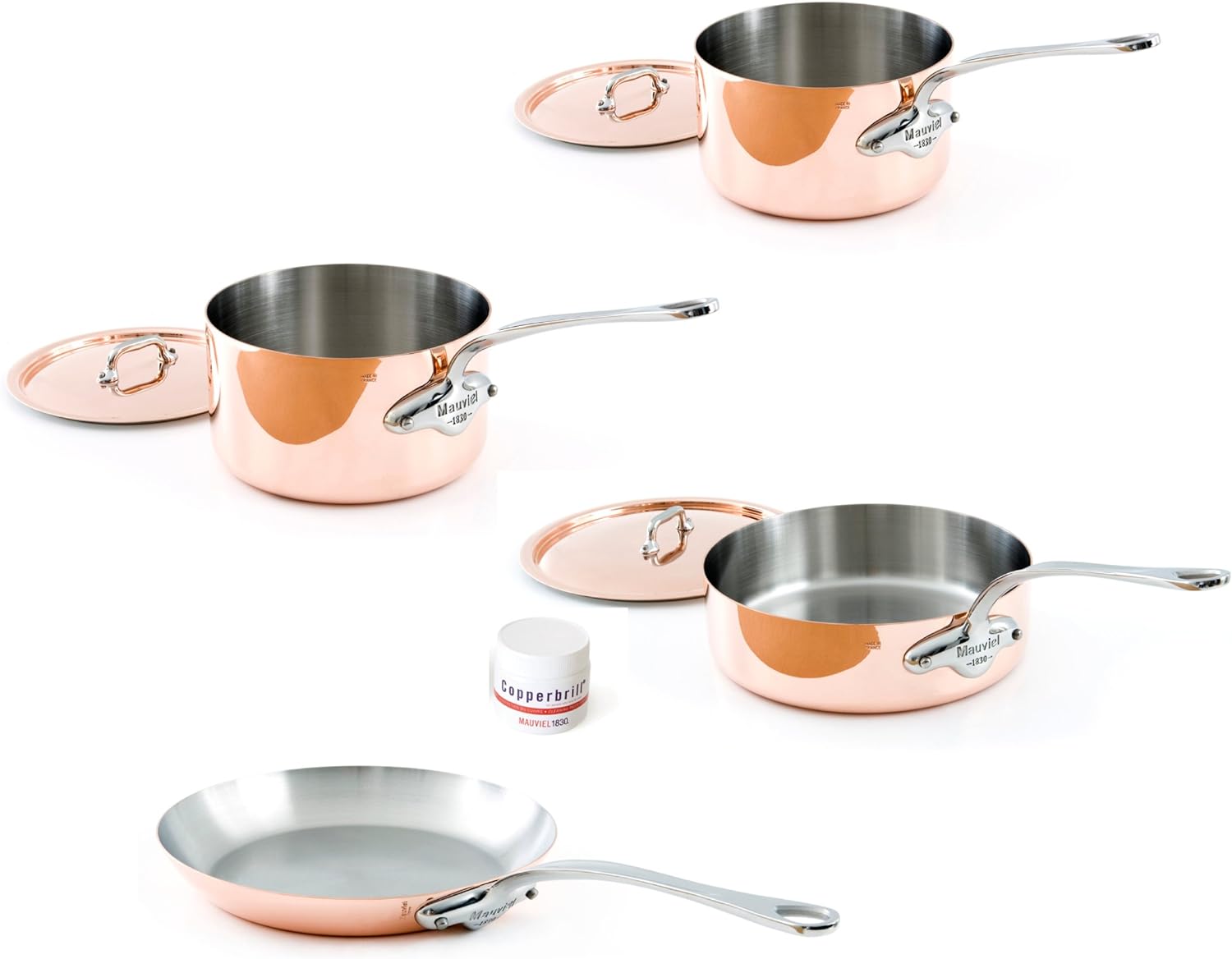 Mauviel M150S M'Heritage Copper 150s 7-Piece Set, 1.5 mm