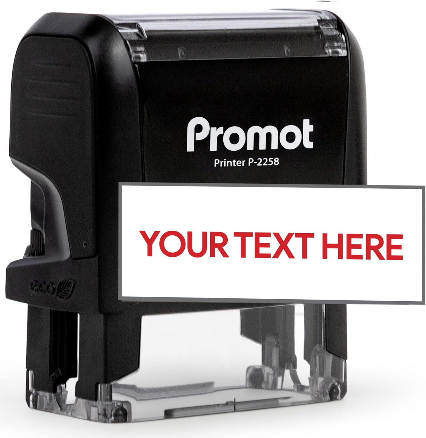 Promot Self Inking 1 Line Custom Stamp - Personalized Name Stamp for Office, Teacher, Address & Business Label Stamp - Choose Font, Ink Color, Pad, Self Inking for Personal & Professional Use - Large