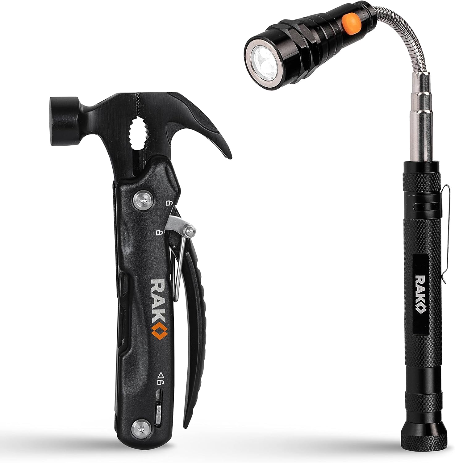 RAK Magnetic LED Pickup Tool Bundle with Hammer Multi-Tool