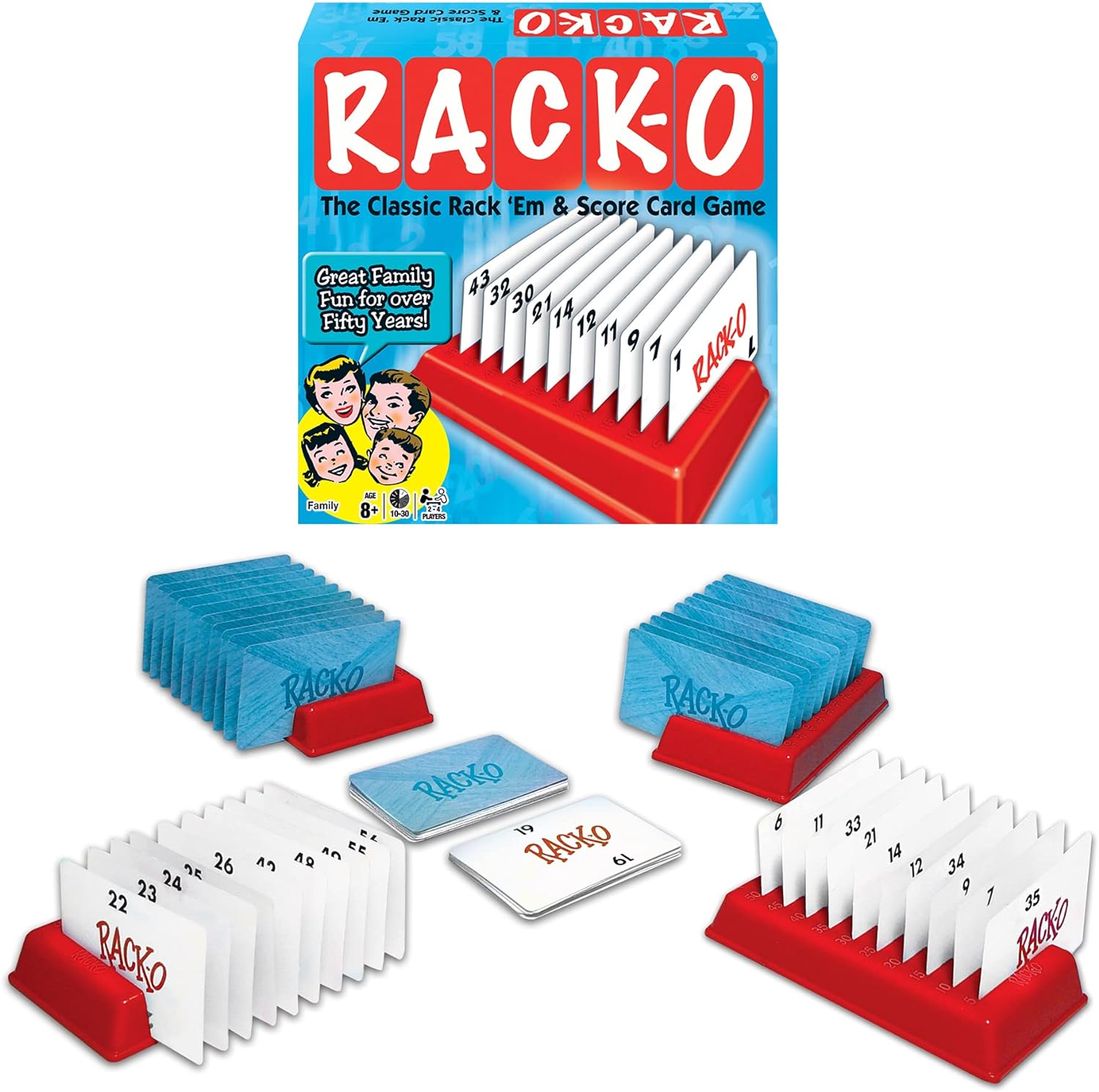 Winning Moves RACK-O, Retro package Card Game