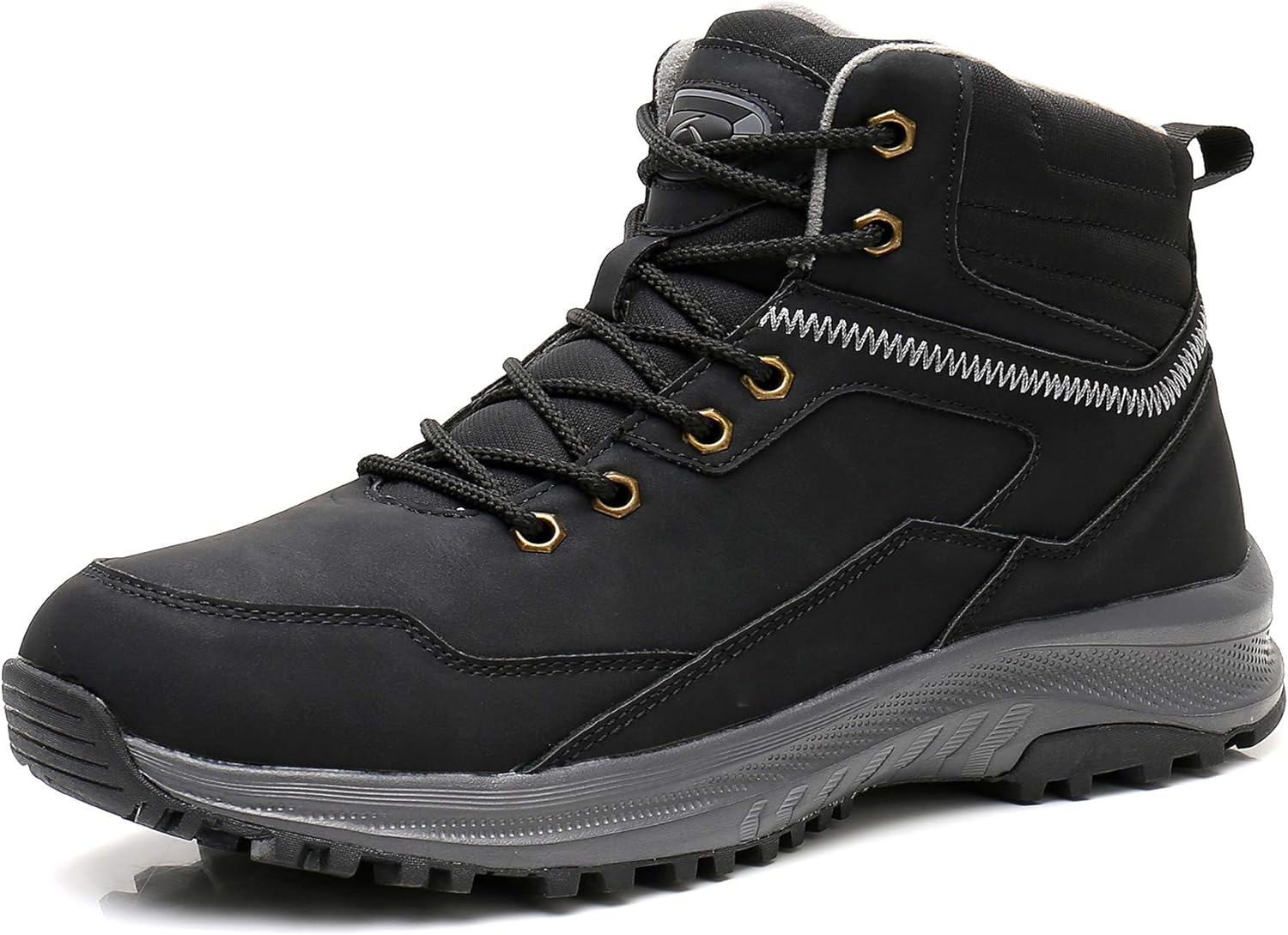 UPSOLO Men' Winter Warm Snow Work Boots