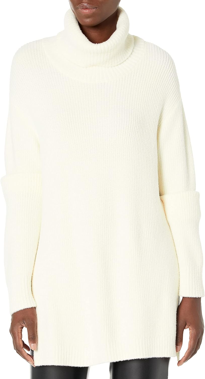 The Drop Women' Grayson Super Soft Drop-Shoulder Turtleneck Sweater