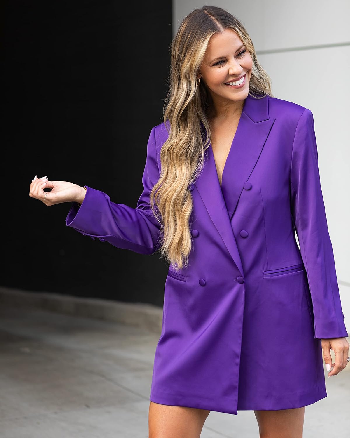 The Drop Women' Purple Double Breast Blazer Dress by @Kerrently