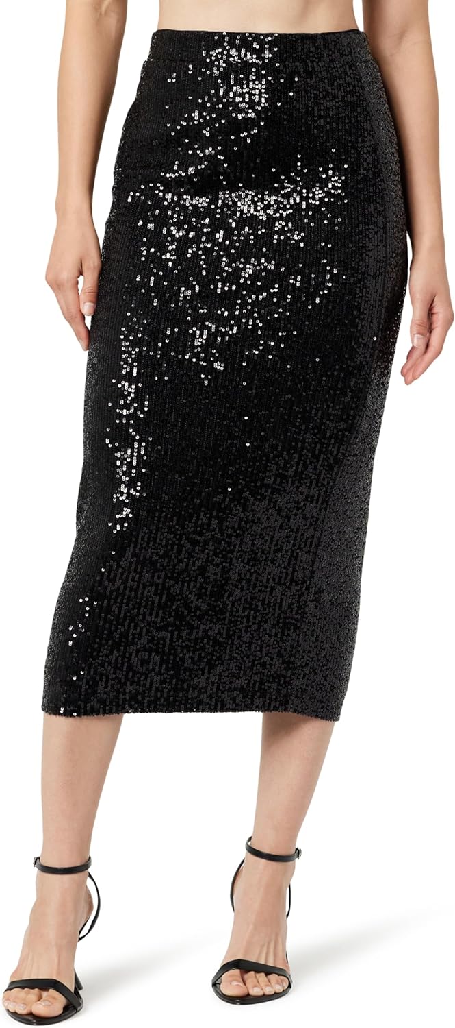 The Drop Women' Bianca Sequin Midi Skirt