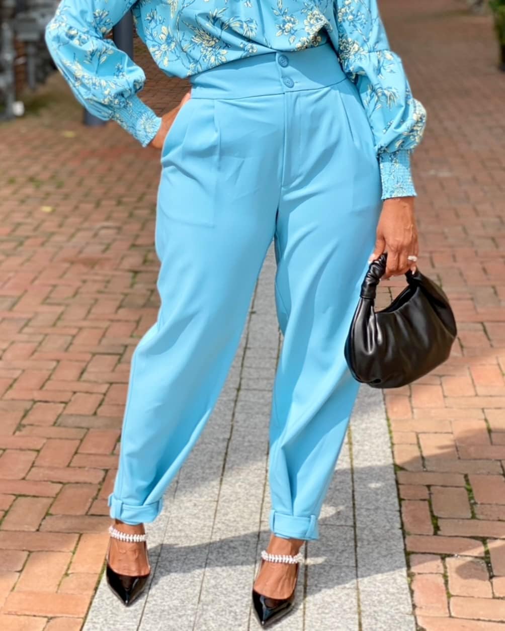The Drop Women' Artic Blue Waisted Jogger by @Bosslady_Life_Style