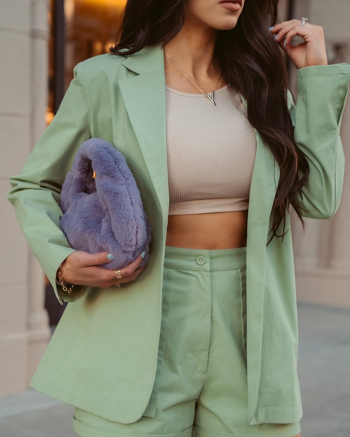 The Drop Women' Quiet Green Convertible Fit Blazer by @yvetteg23