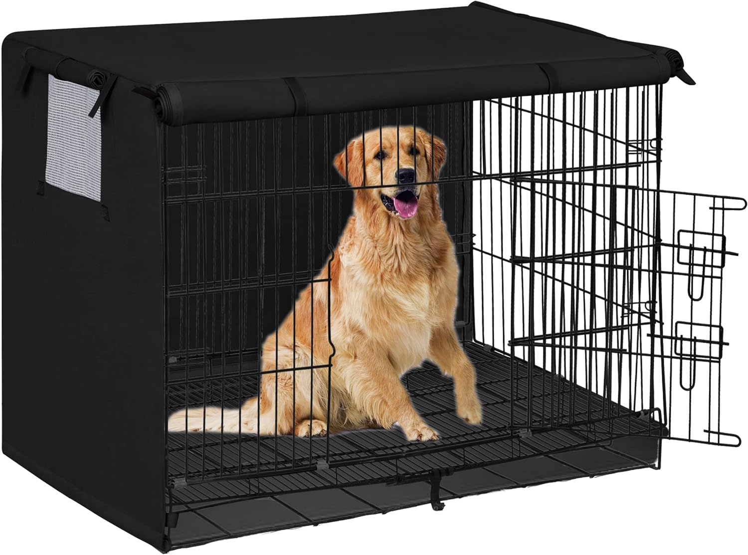 Easy-Going Dog Crate Cover 30 Inch Dog Kennel Cover for Dog, Cage Covers for Dog Crates Fit (30 Lx19 Wx21 H) Black