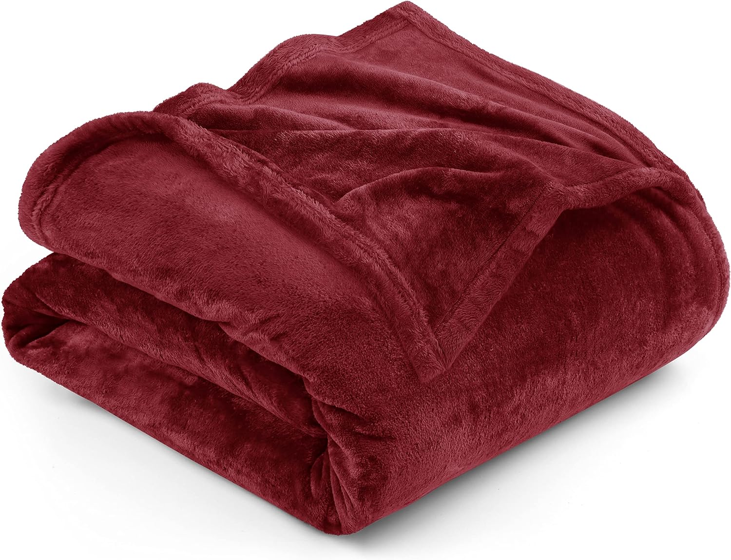 Utopia Bedding Fleece Blanket King Size Burgundy 300GSM Luxury Bed Blanket Anti-Static Fuzzy Soft Blanket Microfiber (90x102 Inches)