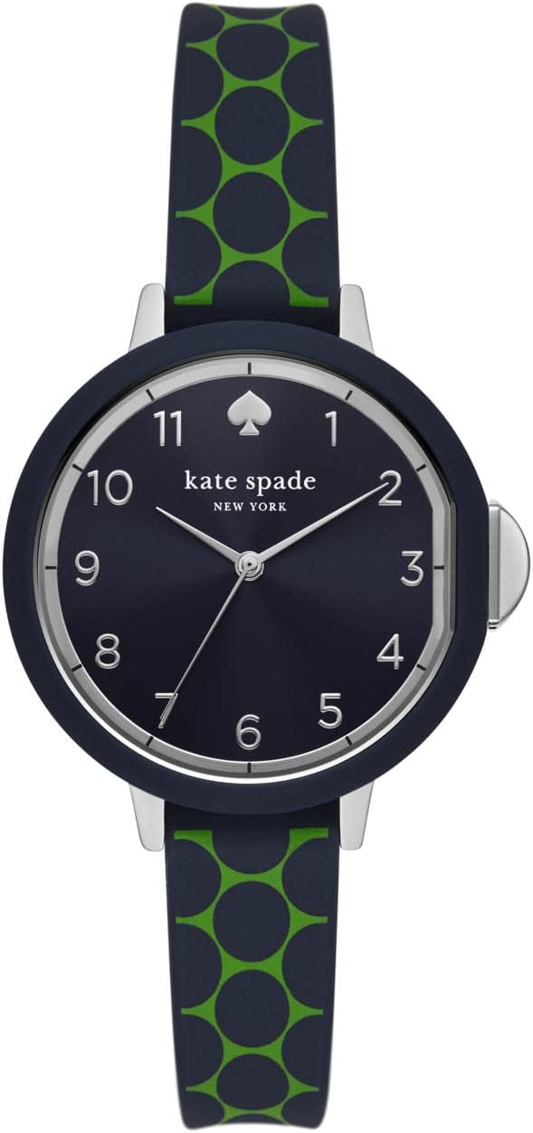 Kate Spade New York Women' Park Row Stainless Steel and Silicone Quartz Watch