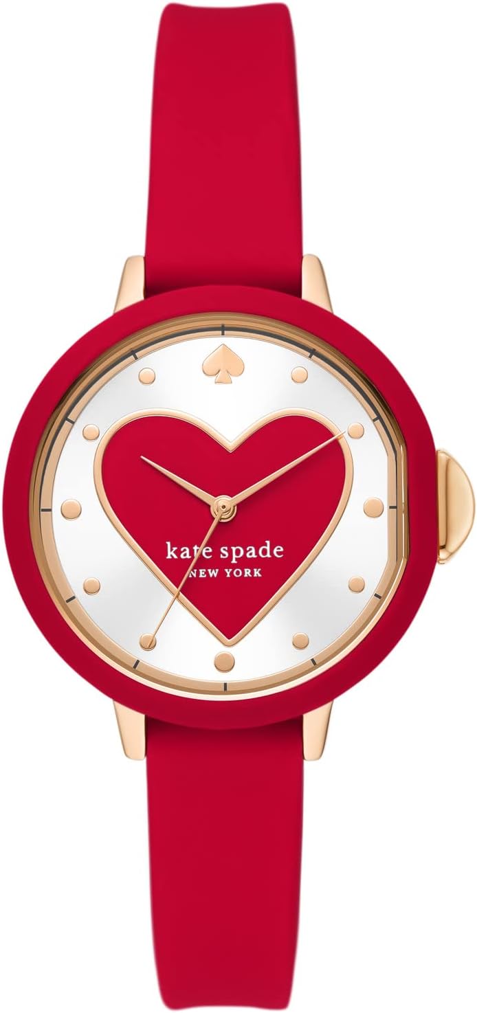 Kate Spade New York Women' Park Row Stainless Steel and Silicone Quartz Watch