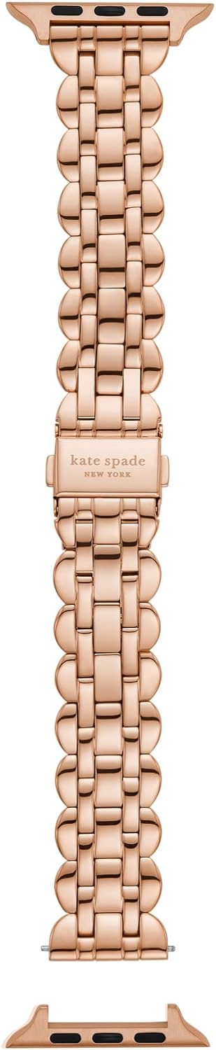 Kate Spade New York Interchangeable Stainless Steel Band Compatible with Your 42/44/45mm Apple Watch- Straps for Apple Watch Series 8/7/6/5/4/3/2/1/SE