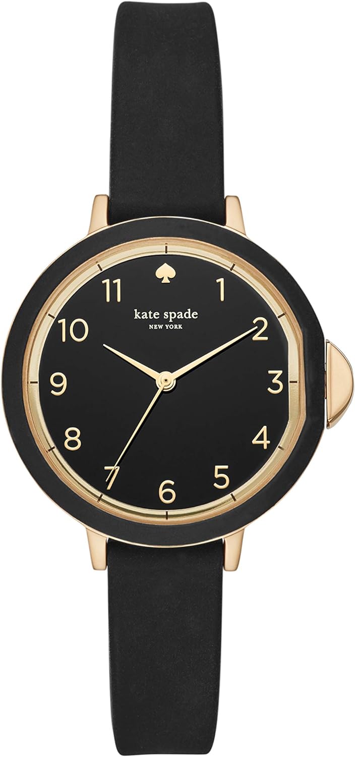 Kate Spade New York Women' Park Row Stainless Steel and Silicone Quartz Watch