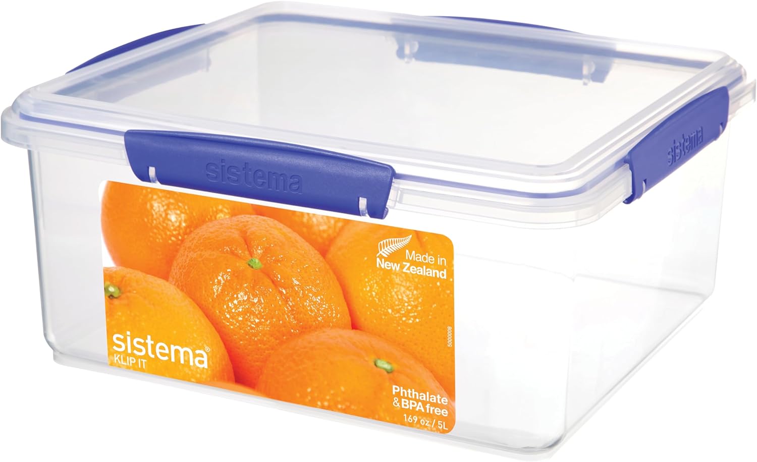 Sistema 1850 Klip It Collection Rectangle Food Storage Container, 169 Ounce/21 Cup