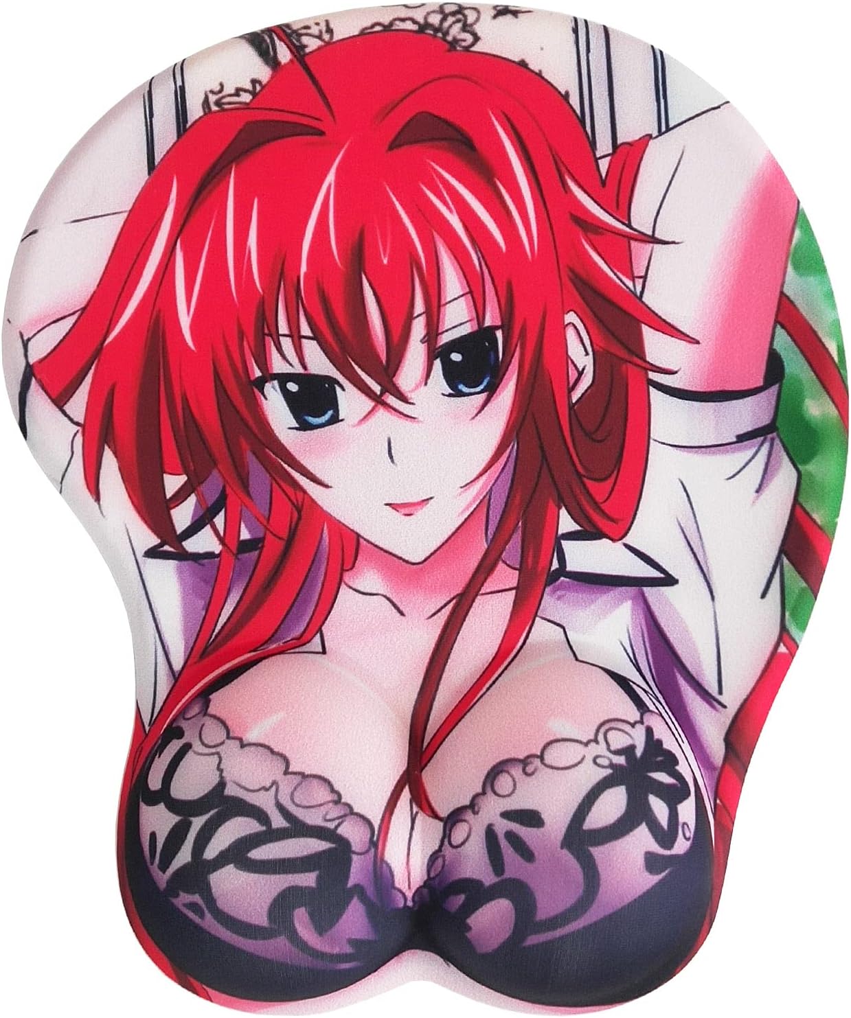 BETOMSPS Comfortable Mouse Pad Gaming Mouse Mat Cute Computer Mouse Pad with Wrist Support Anime Red, Funny Mouse Pads for Work