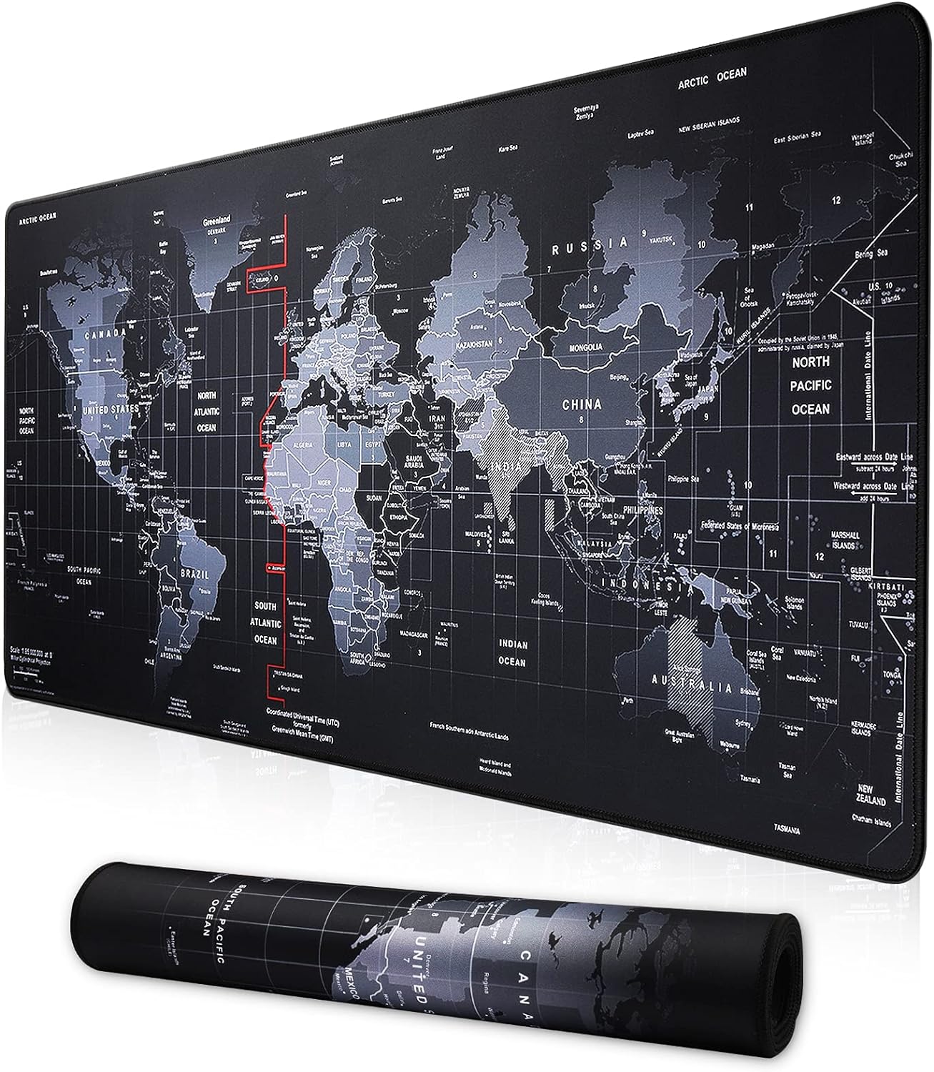 Cmhoo XXL Professional Large Mouse Pad & Computer Game Mouse Mat (35.4x15.7x0.1IN, Map) (90 * 40 Map)