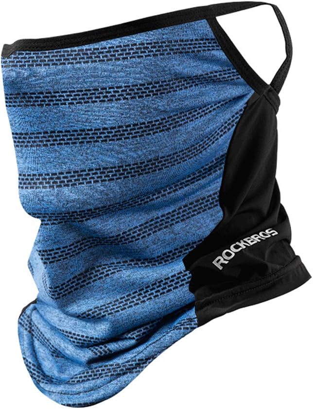 ROCKBROS Cooling Neck Gaiter with Ear Loops Bandana Face Scarf Mask for Men Women