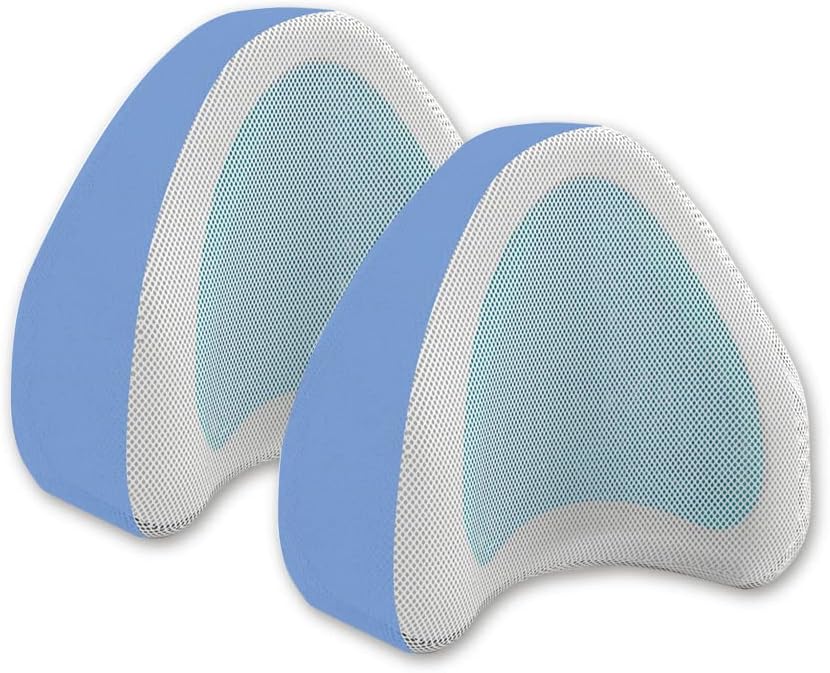 Contour Legacy Cool Gel Leg & Knee Memory Foam Side Sleeper Support Pillow - Soothing Pain Relief for Sciatica, Back, HIPS Knees & Joints (2 Pack - Leg Pillows)