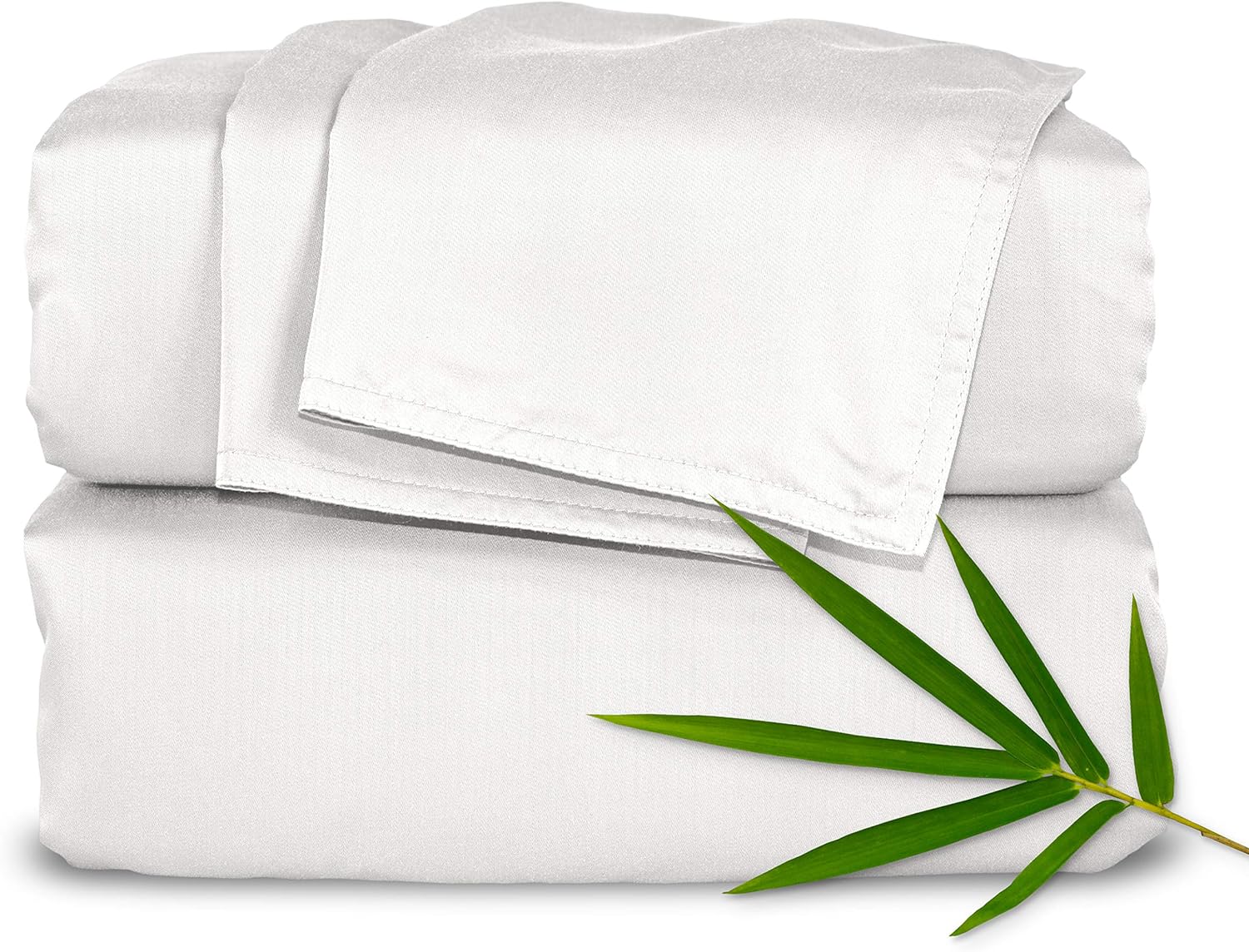 Pure Bamboo - Sheets King Bed Sheet Set, Genuine 100% Organic Bamboo Viscose, Luxuriously Soft & Cooling, Double Stitching, 16 Inch Deep Pockets, Lifetime Quality Promise (King, White)