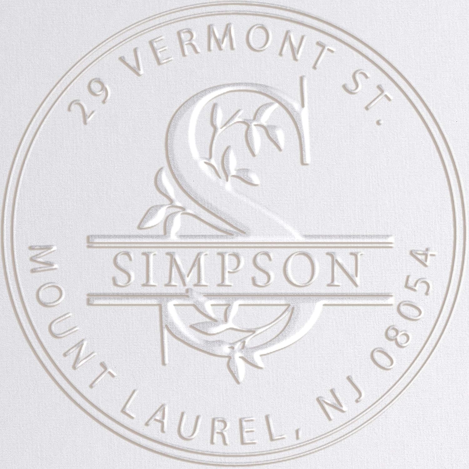 Monogram Address Embosser Seal Stamp Personalized Customized Monogram Wedding Invitations 1 x 5/8