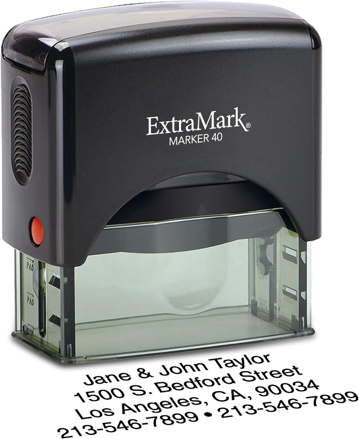 ExtraMark Return Address Stamp - Custom Self Inking Rubber Stamp - Personalized Stamp - Customizable Text with 15 Colors - Wedding Invitation & Housewarming Rubber Stamp